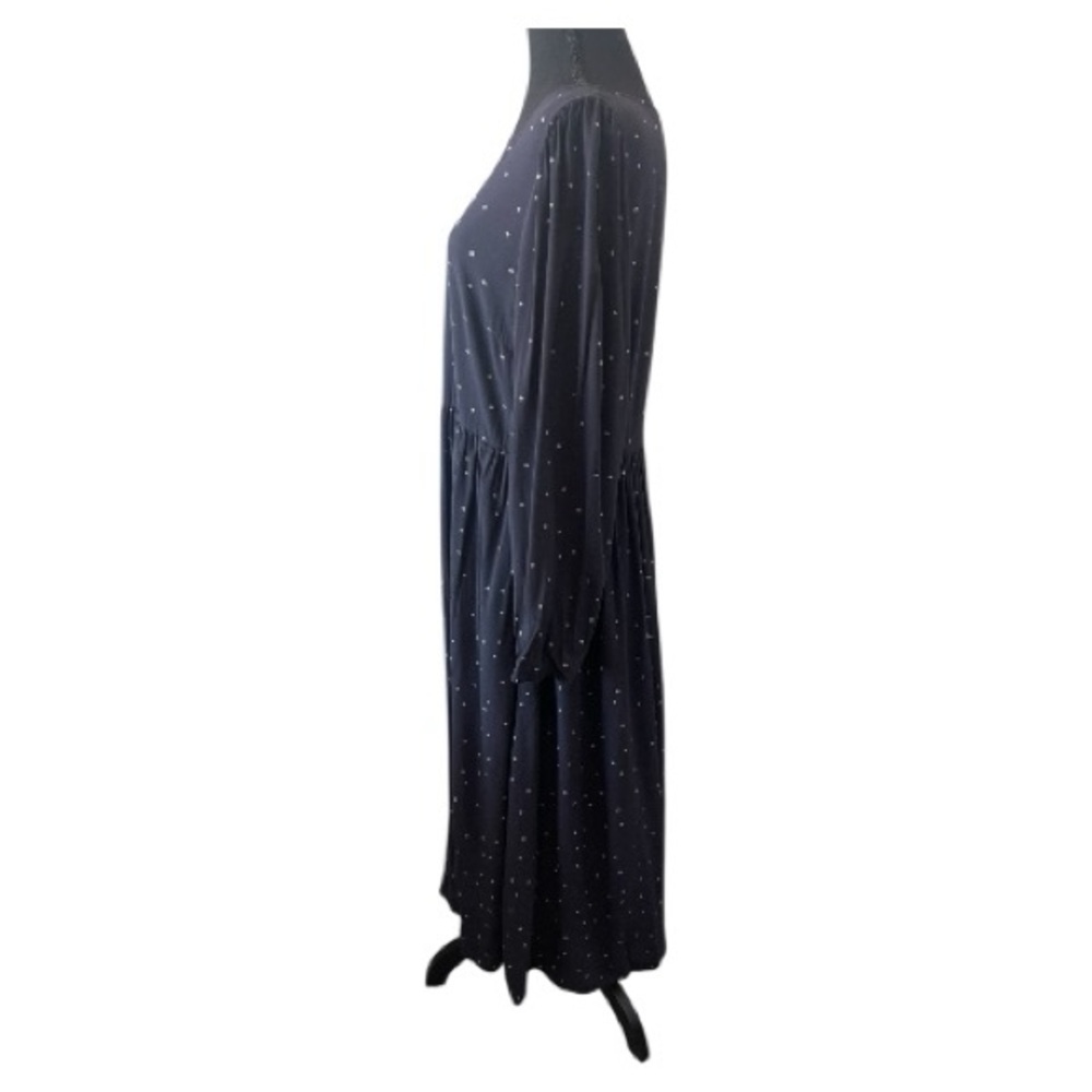 Madewell Star Scatter Midi Dress | Size 14 | Long Sleeve Black l Poshmark - Picture 6 of 9